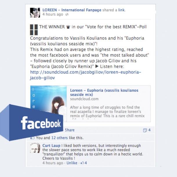 Winner @ LOREEN International FB Fan Page Voting